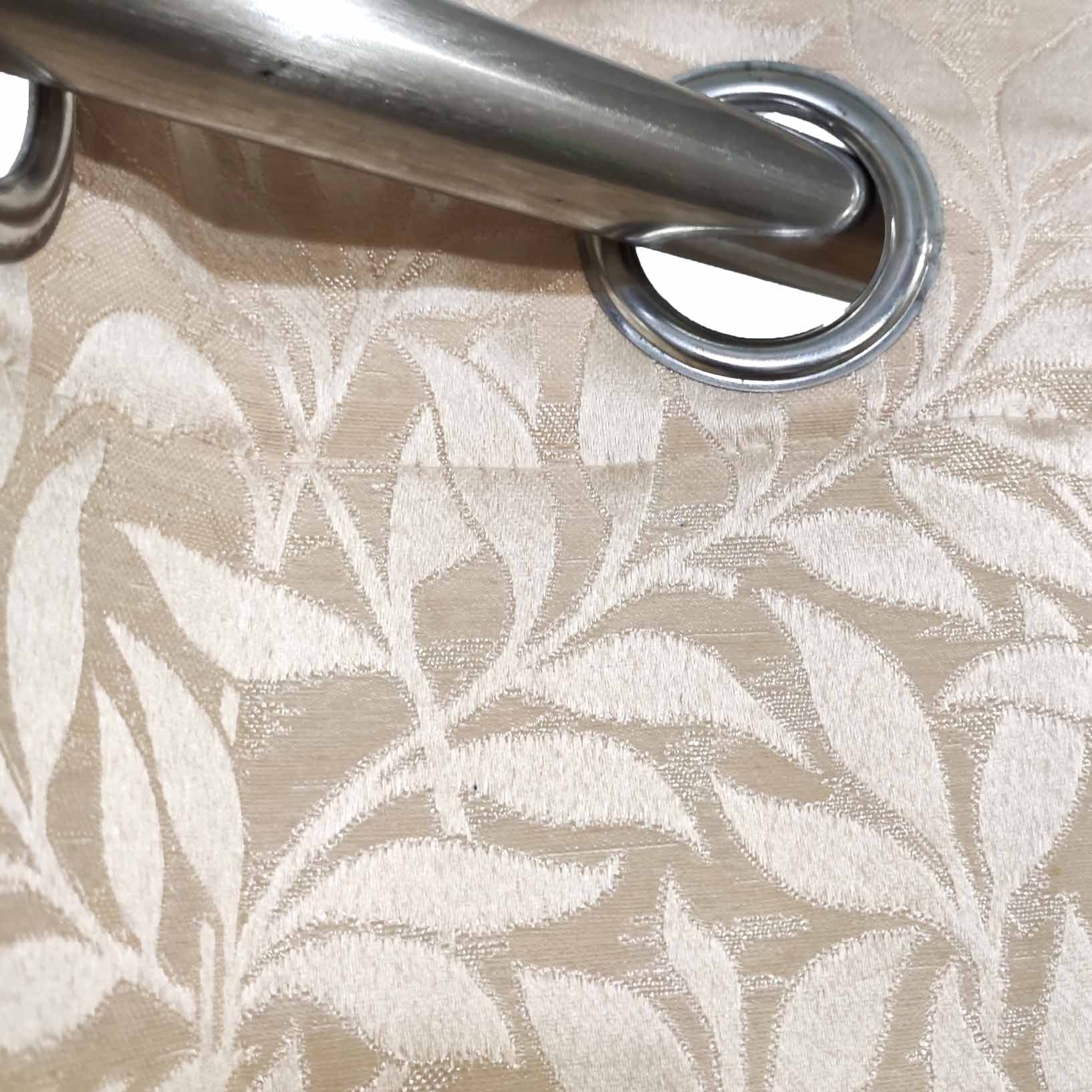 Self Print Thick Shanghai Curtain Cream Color