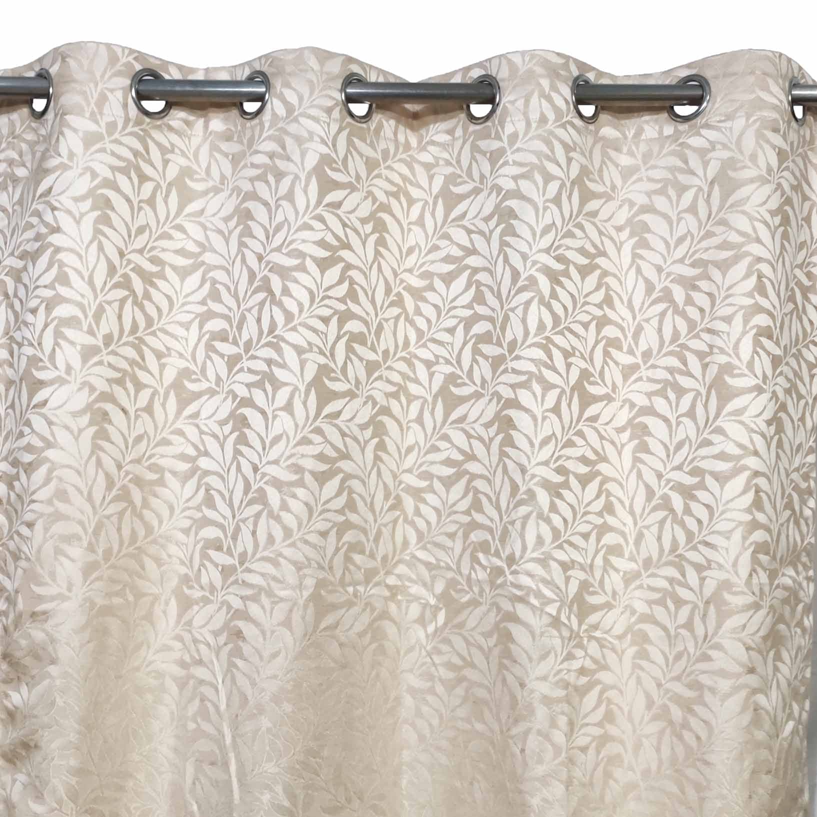 Self Print Thick Shanghai Curtain Cream Color