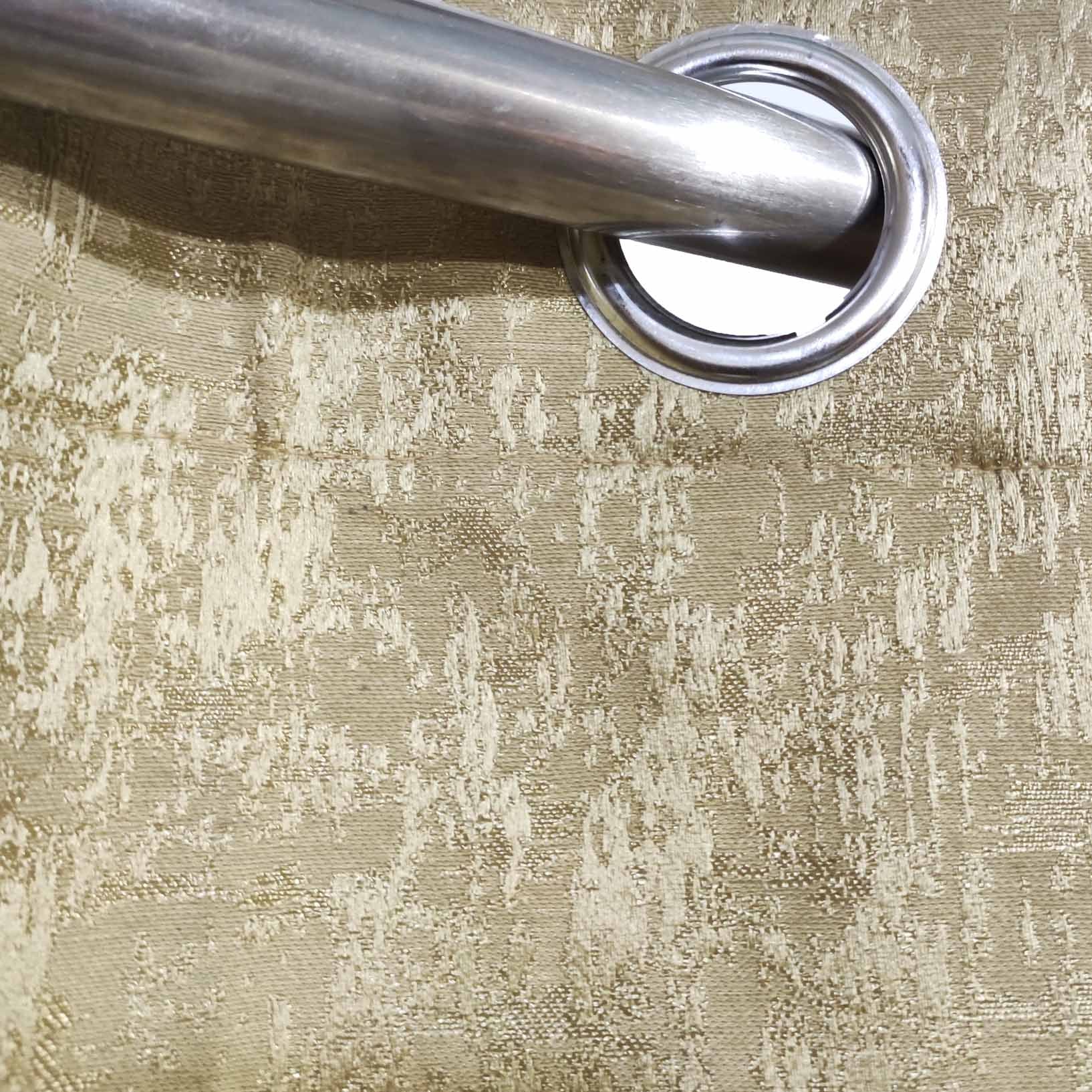 Self Print Thick Shanghai Curtain Golden Brown