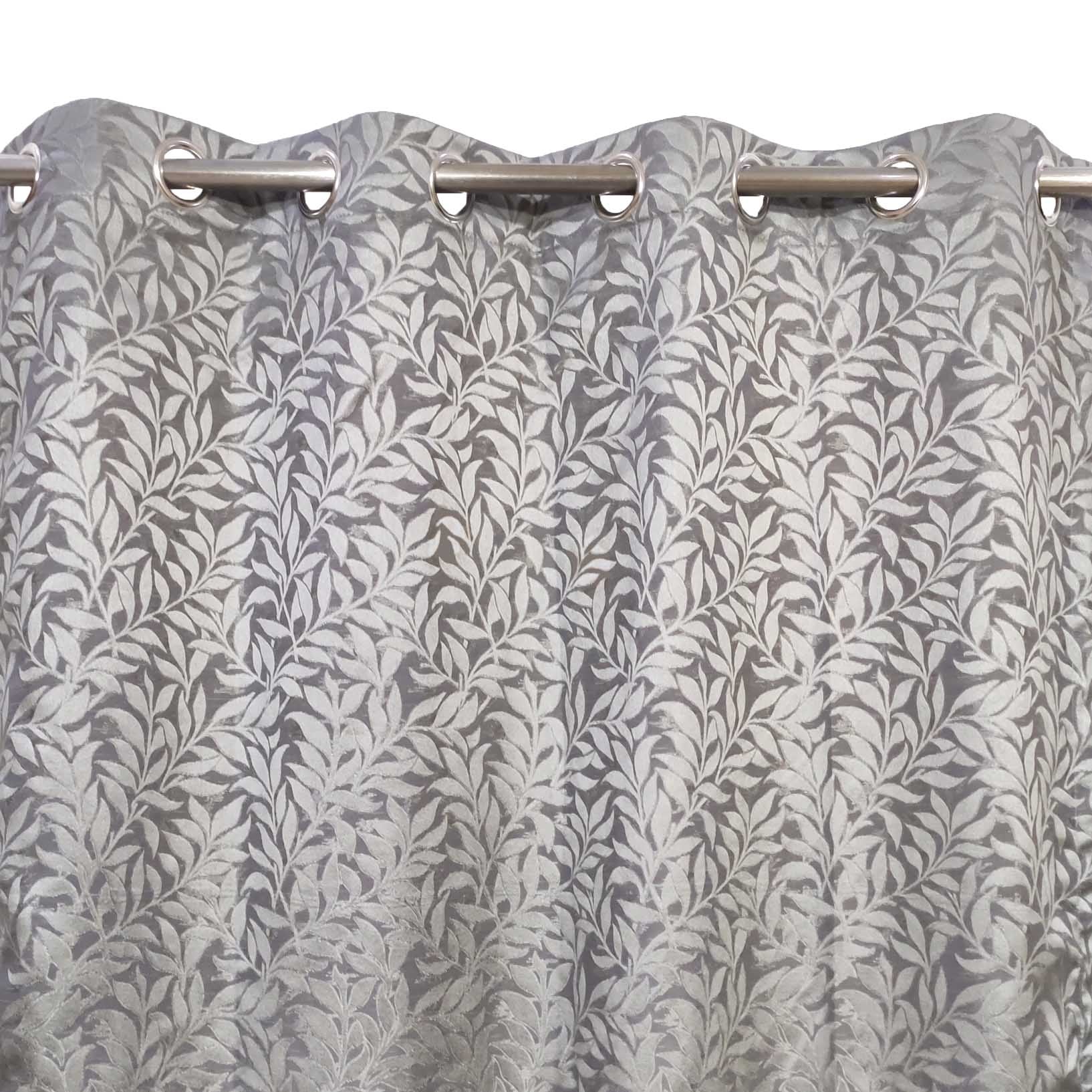Self Print Thick Shanghai Curtain Grey