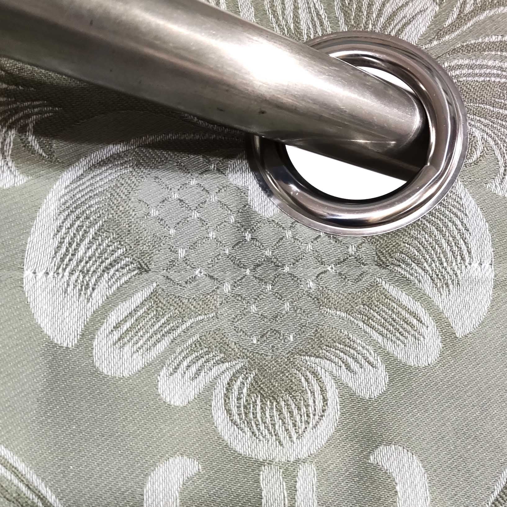 Multi Motif Shanghai Curtain Lite Green