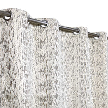 Thick Viscose Curtain Brown & Grey On Off-white