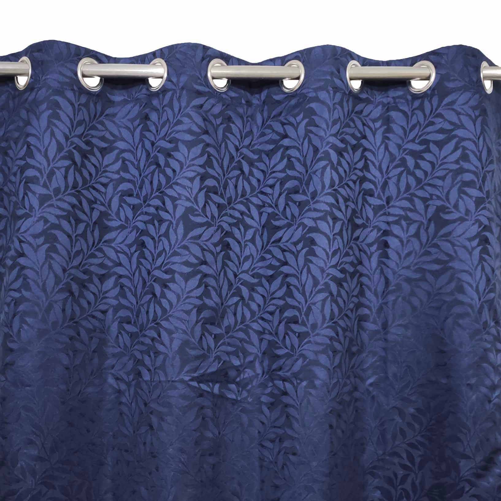 Self Print Thick Shanghai Curtain Blue