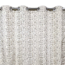 Thick Viscose Curtain Brown & Grey On Off-white