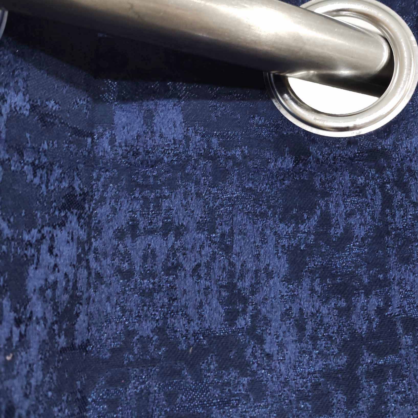 Self Print Thick Shanghai Curtain Blue