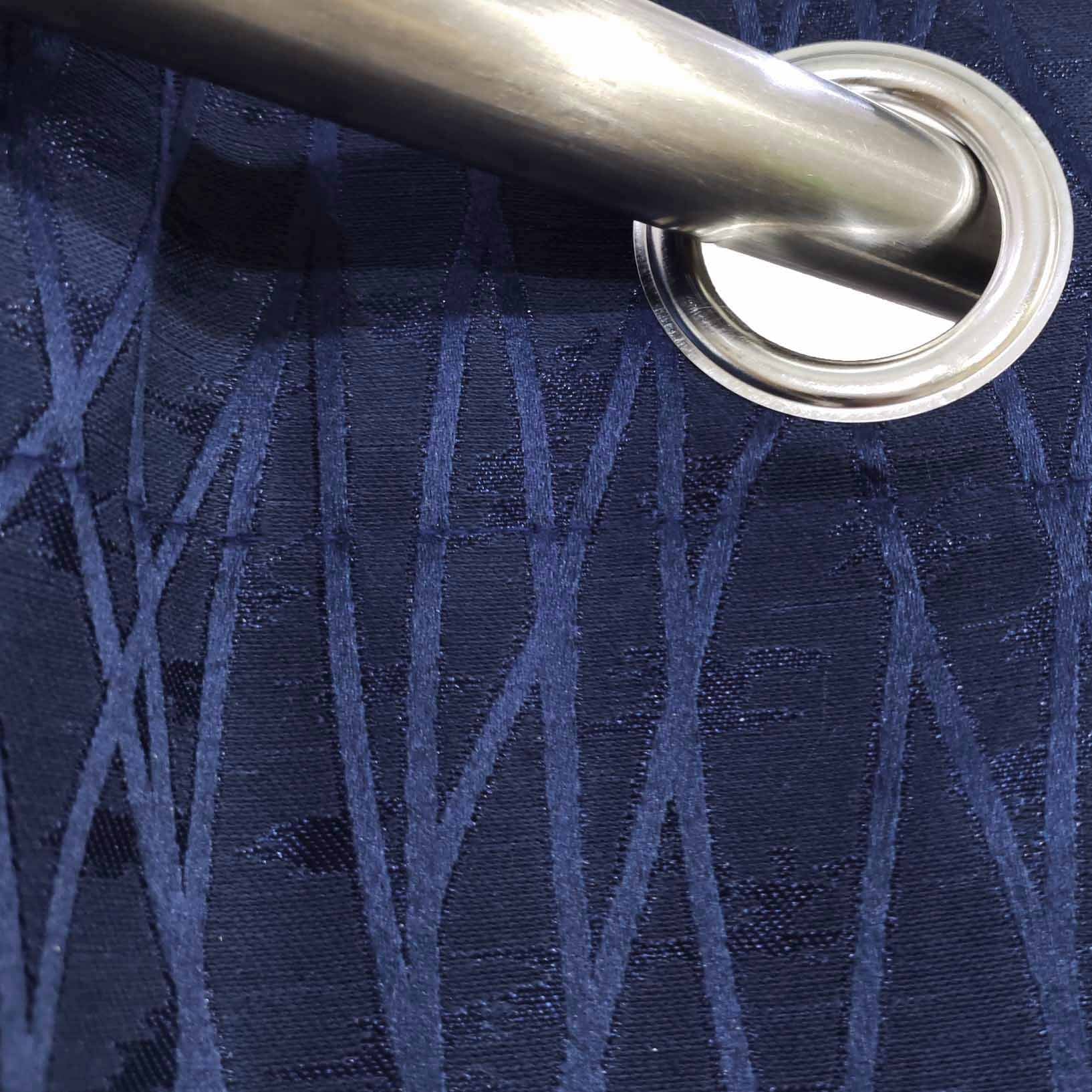Self Print Thick Shanghai Curtain Blue