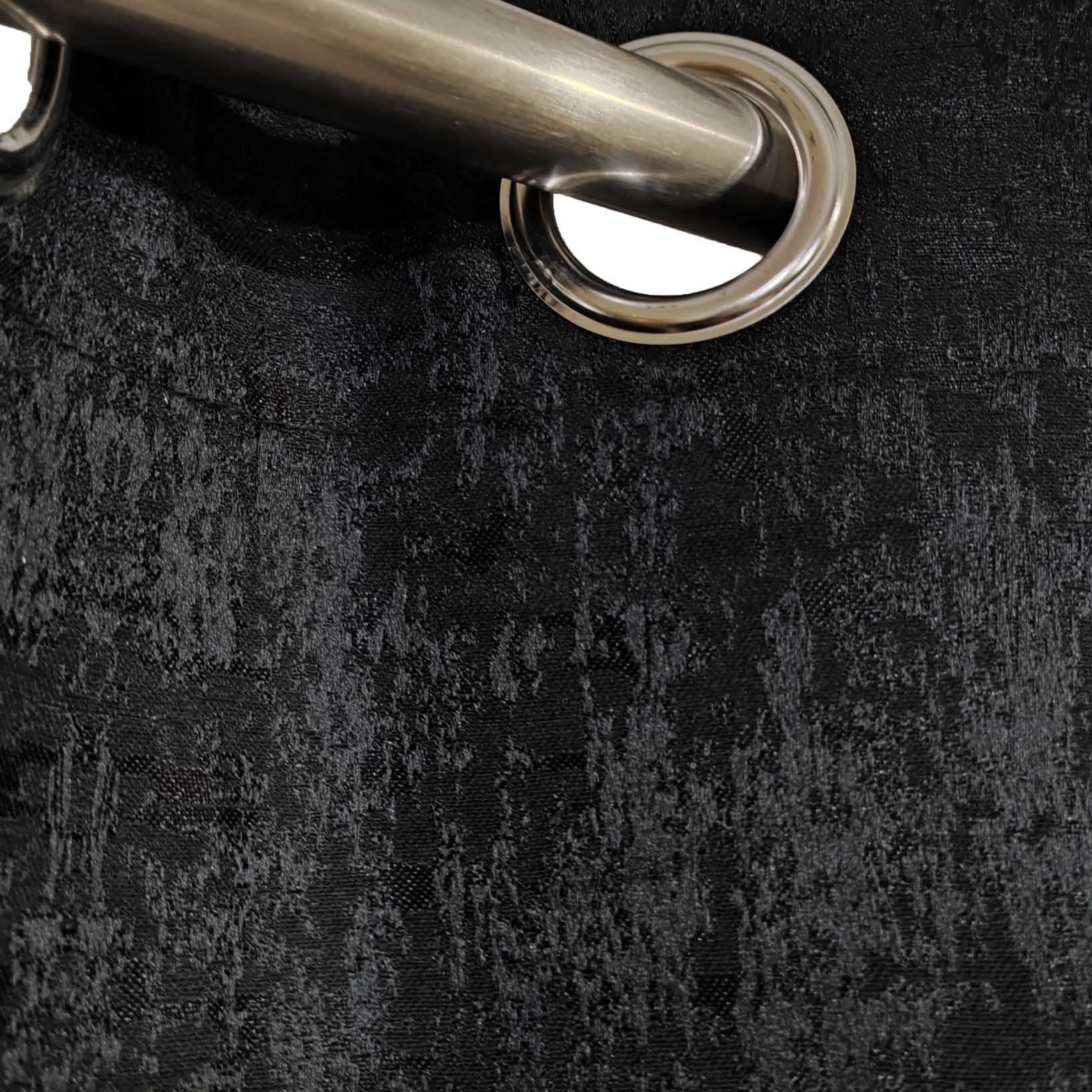 Self Print Thick Shanghai Curtain Black