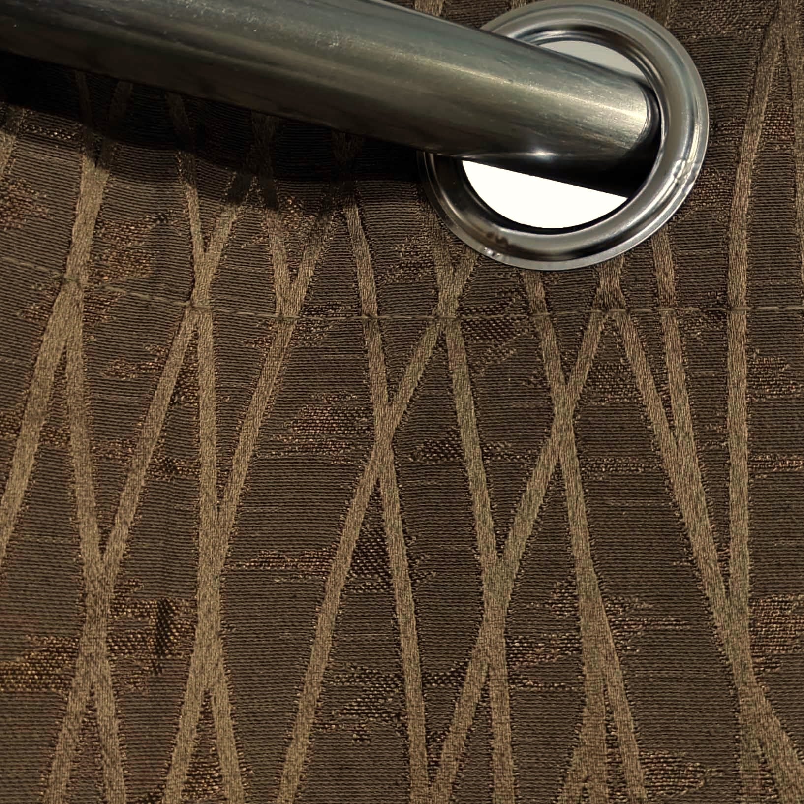 Self Print Thick Shanghai Curtain Brown