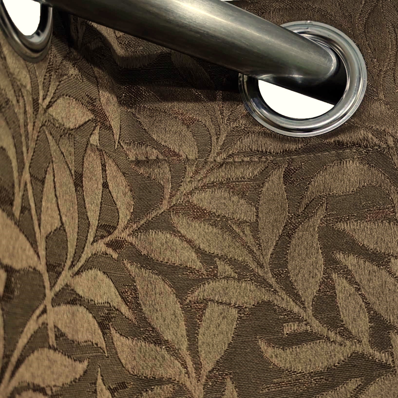 Self Print Thick Shanghai Curtain Brown