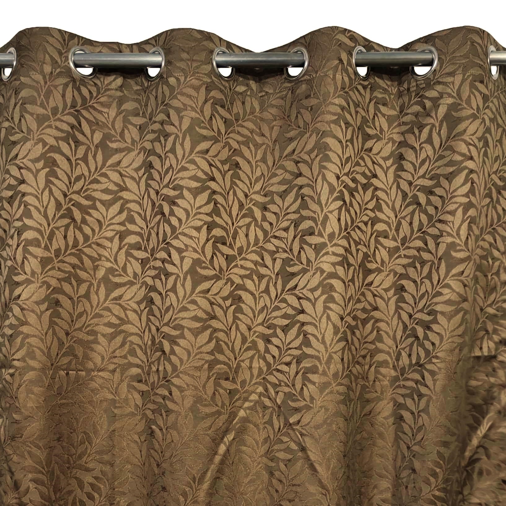 Self Print Thick Shanghai Curtain Brown