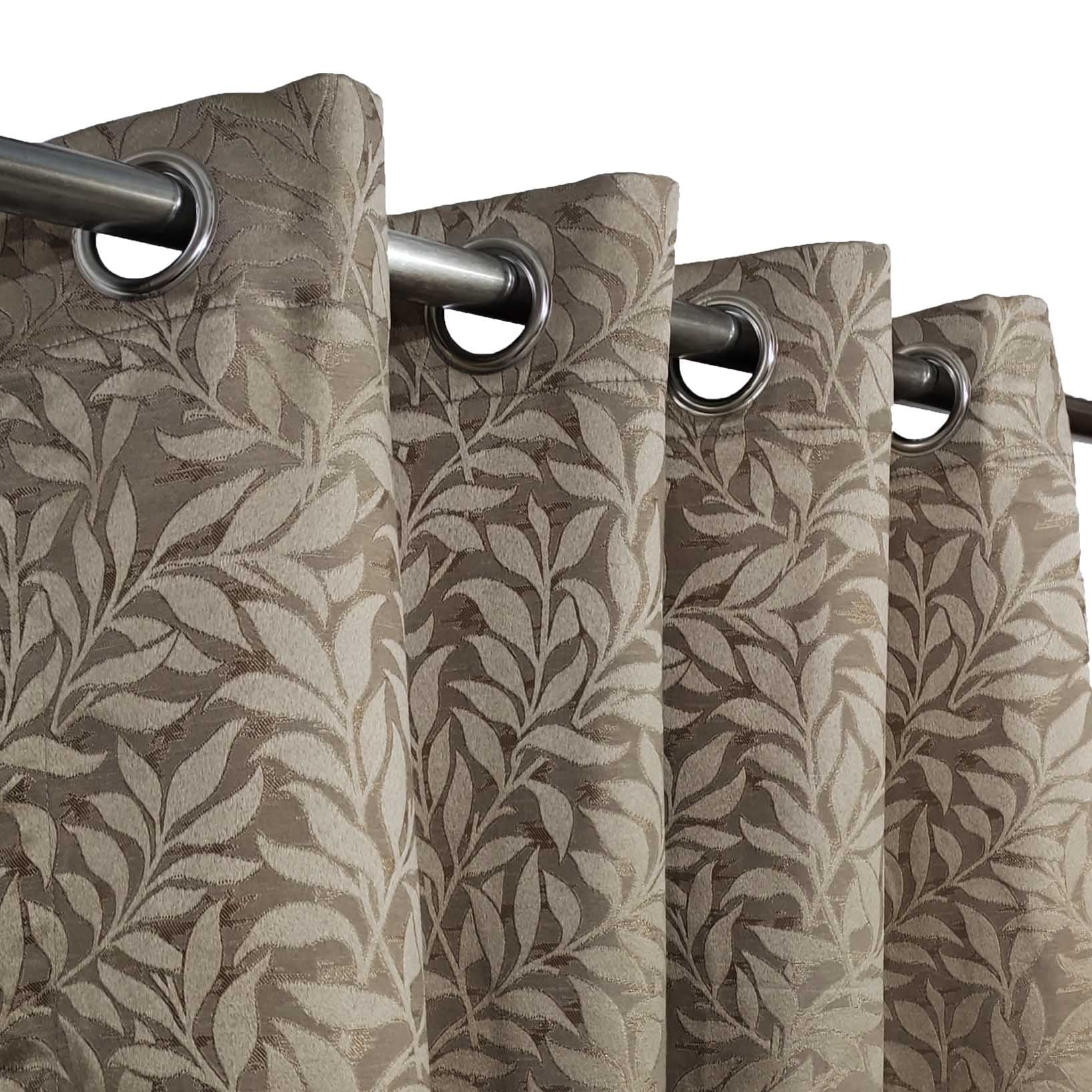 Self Print Thick Shanghai Curtain Lite Brown