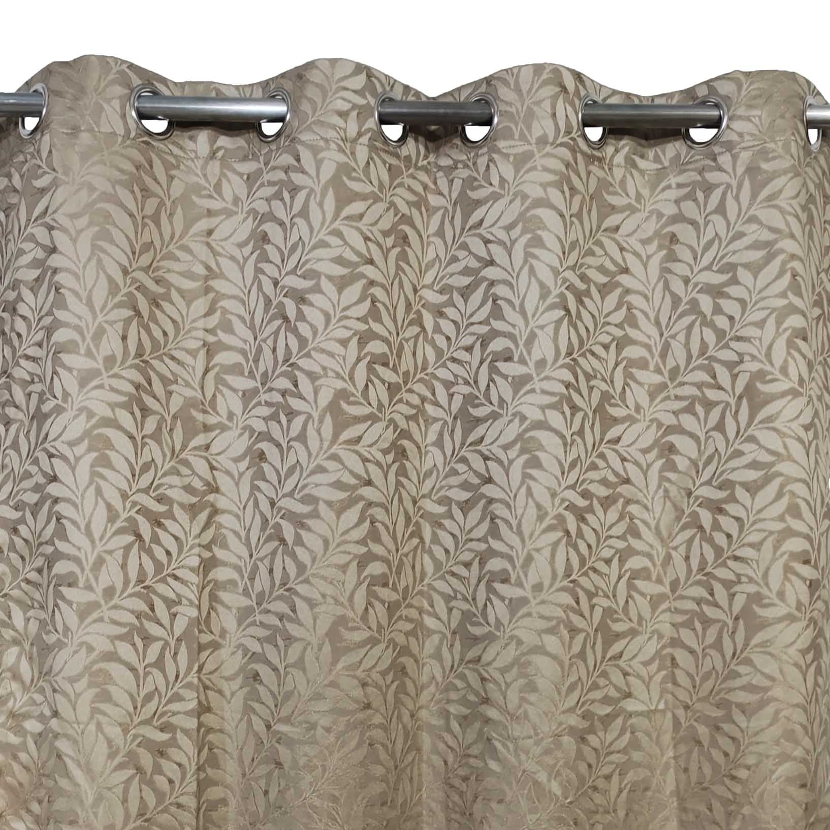 Self Print Thick Shanghai Curtain Lite Brown