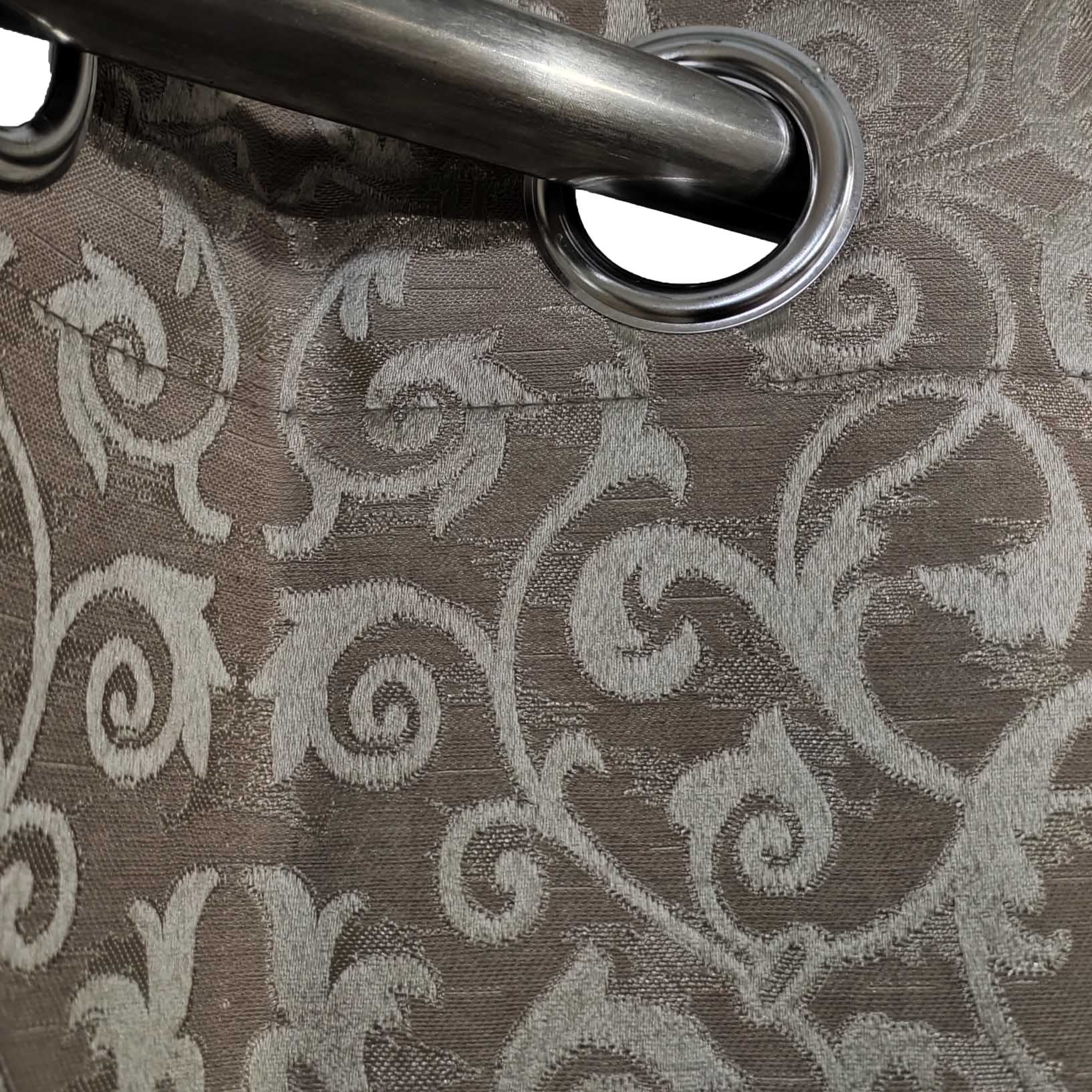 Self Print Thick Shanghai Curtain Lite Brown