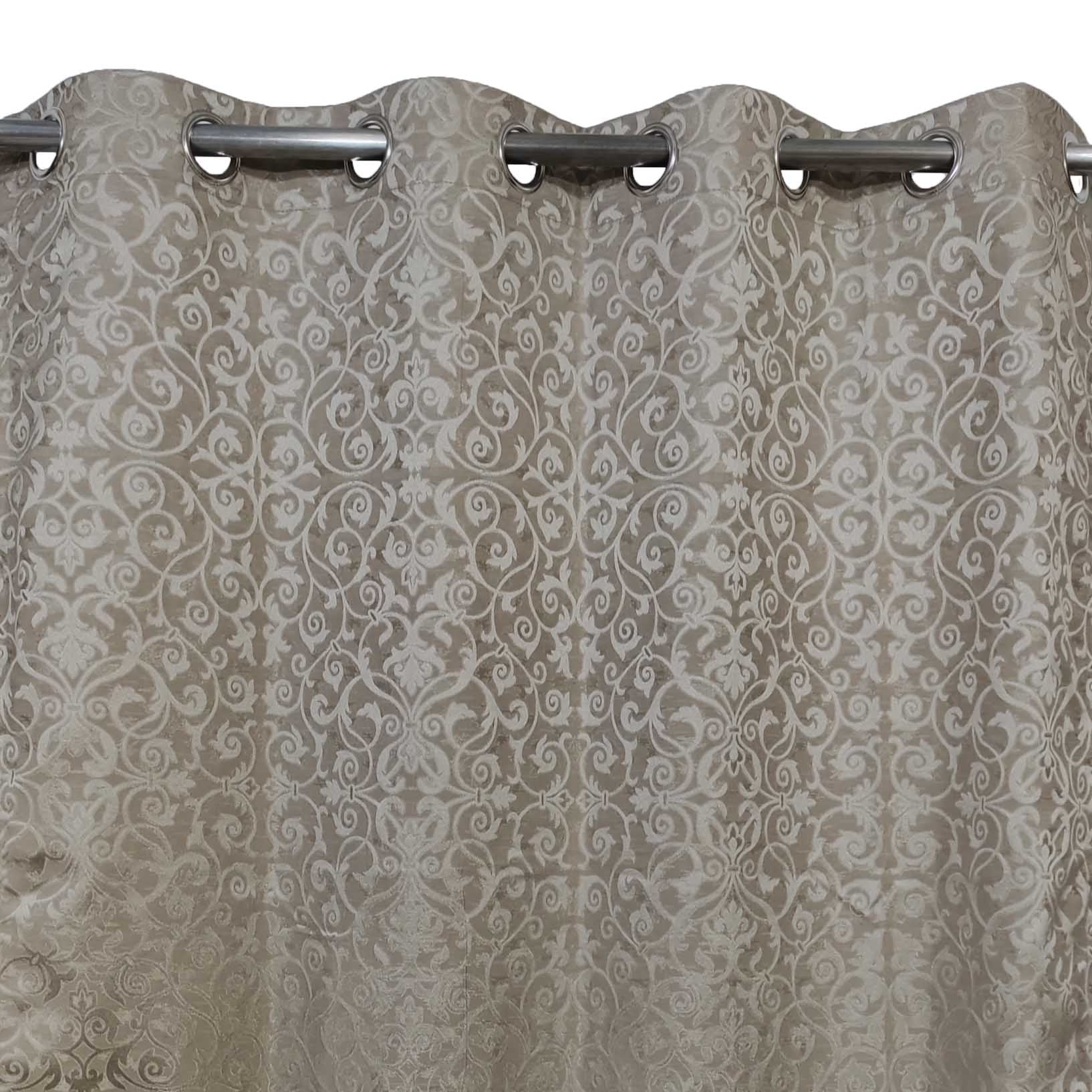 Self Print Thick Shanghai Curtain Lite Brown