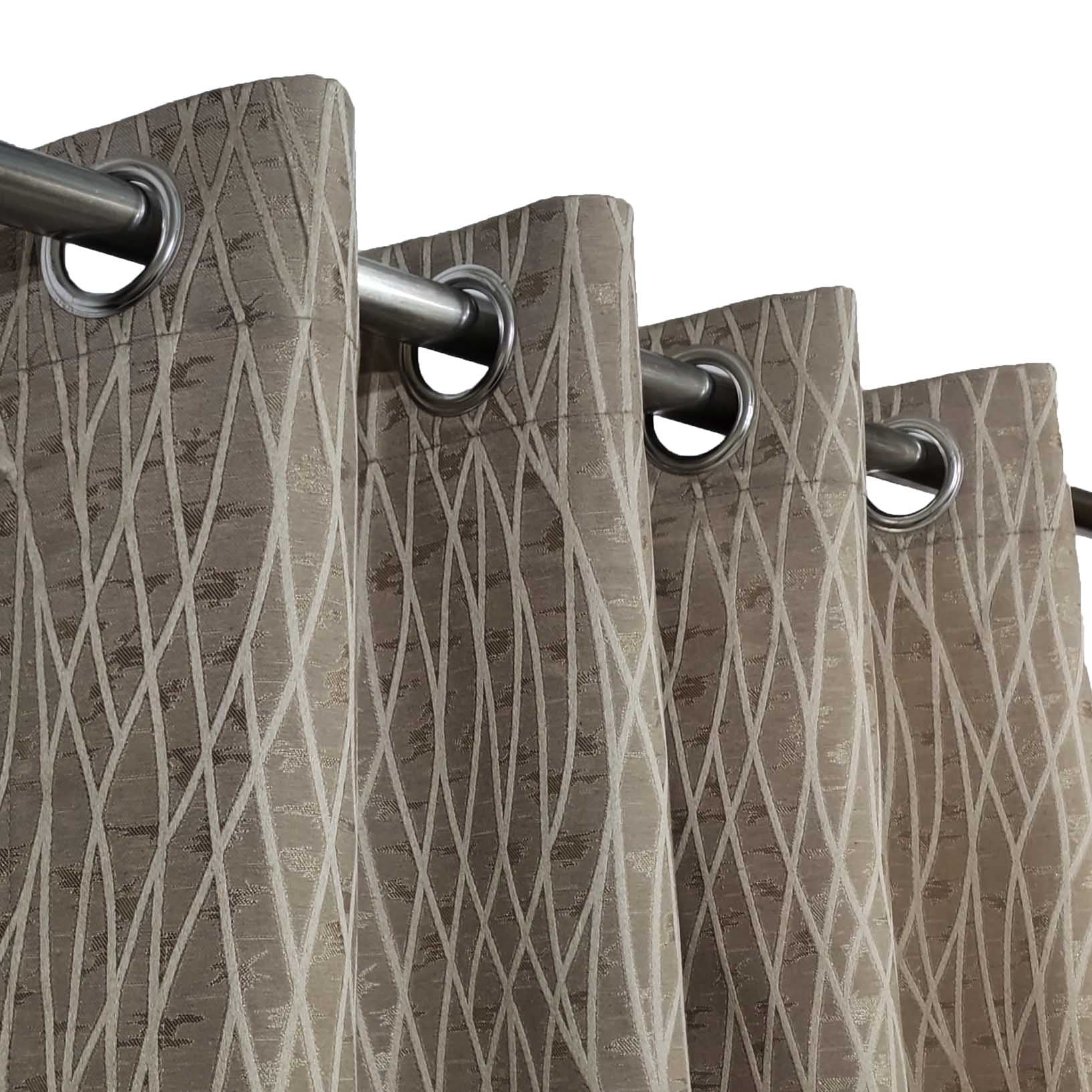 Self Print Thick Shanghai Curtain Lite Brown