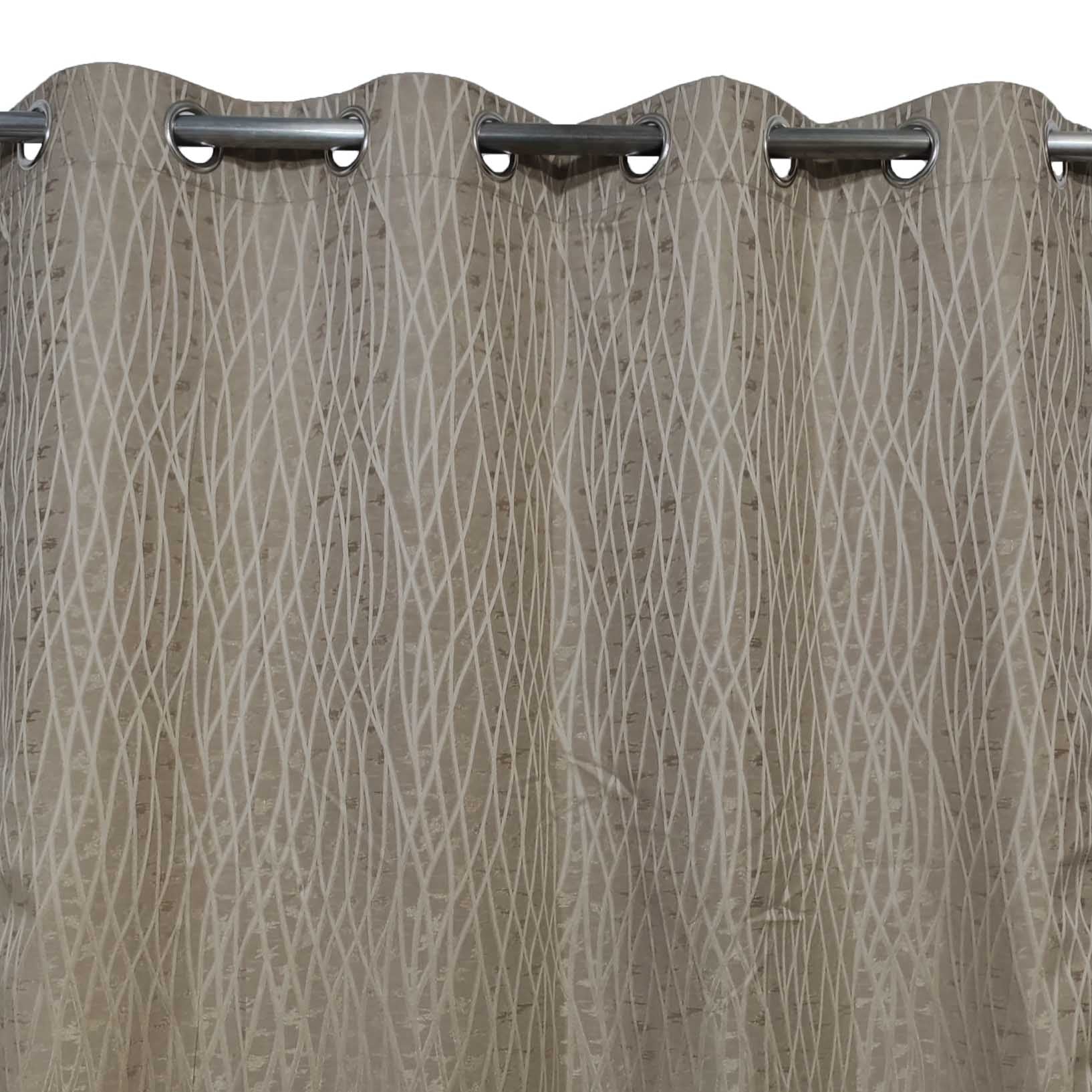 Self Print Thick Shanghai Curtain Lite Brown