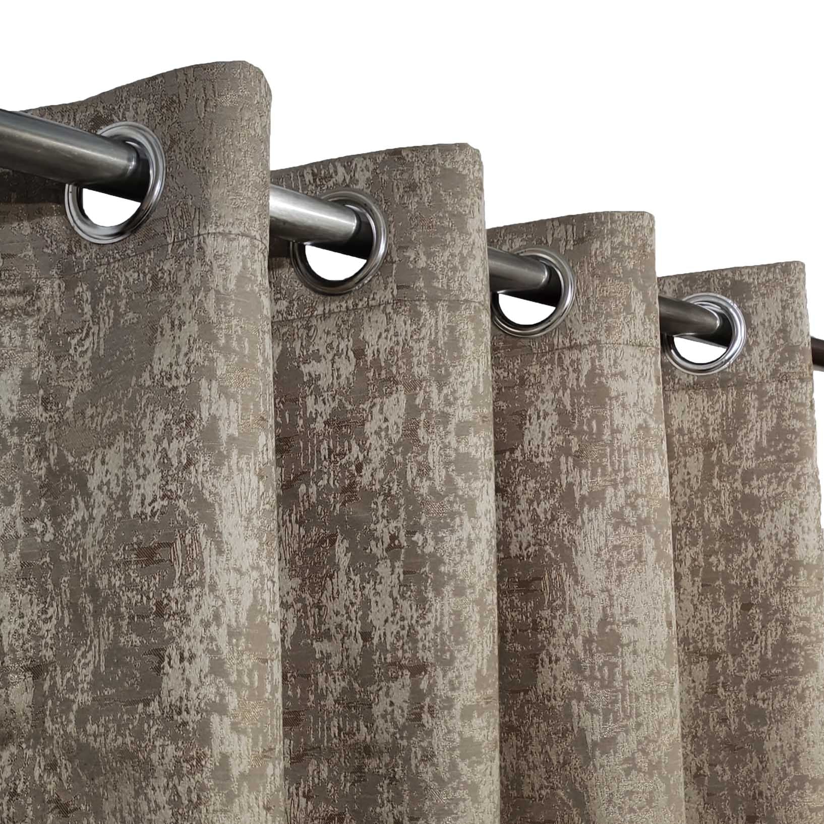 Self Print Thick Shanghai Curtain Lite Brown