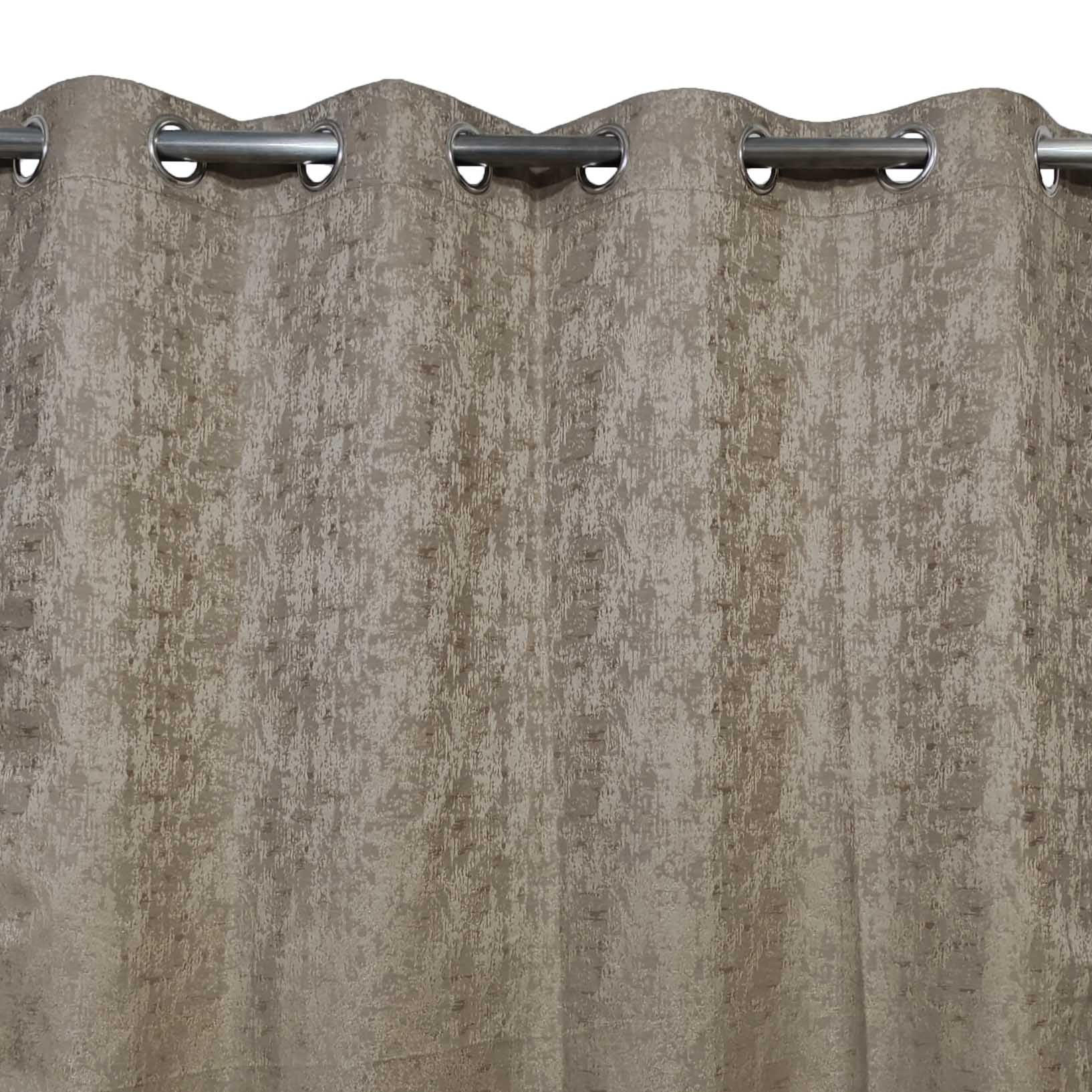 Self Print Thick Shanghai Curtain Lite Brown