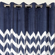 Digital Printed Curtain ZIG ZAG BLUE