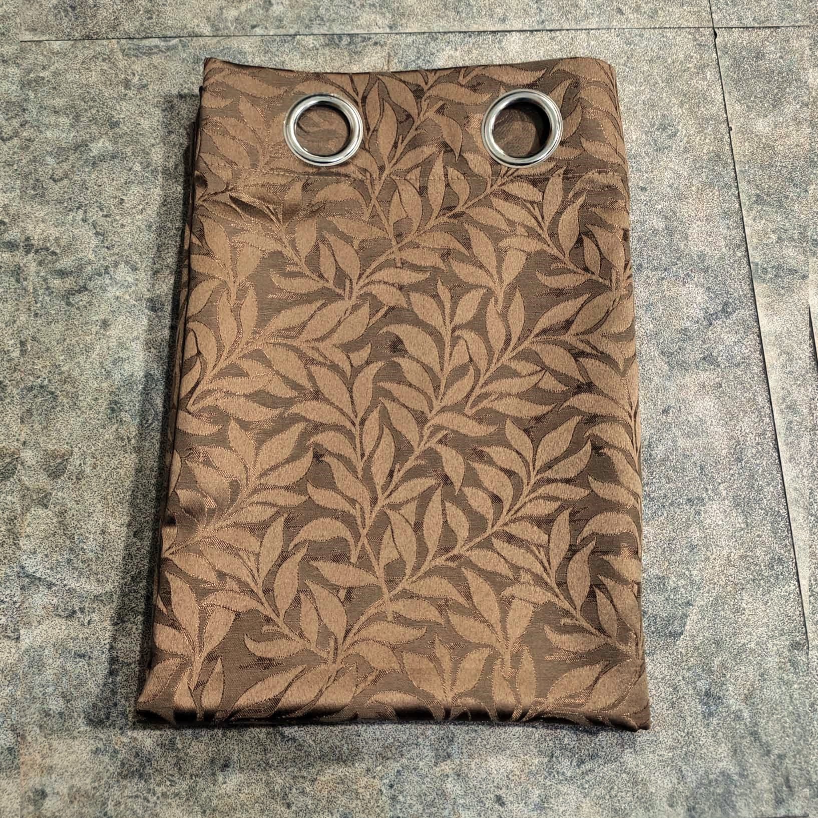 Self Print Thick Shanghai Curtain Brown