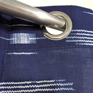White Rays - Duck Cotton Curtain Blue