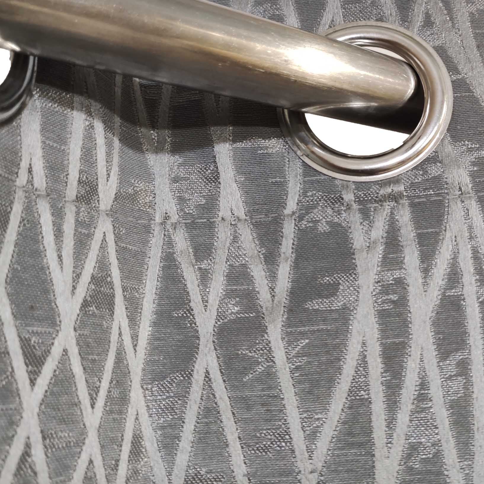 Self Print Thick Shanghai Curtain Grey