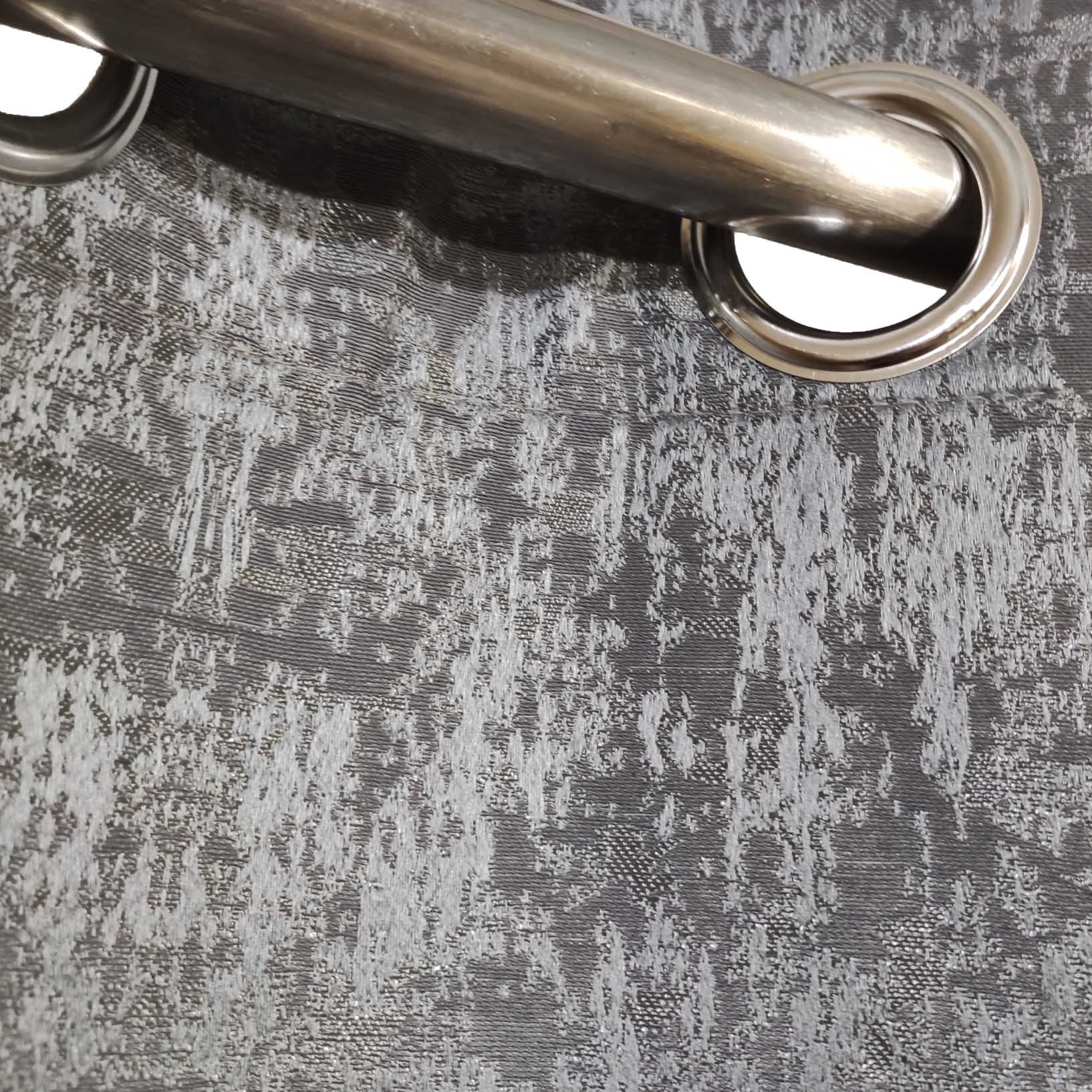 Self Print Thick Shanghai Curtain Grey
