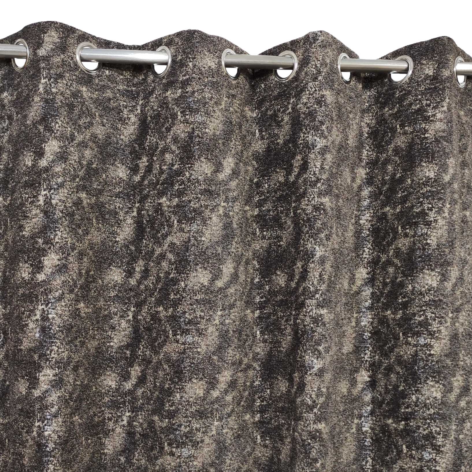 Thick Crushed Viscose Curtain Choclate Brown