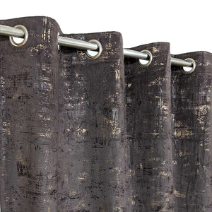 Premium Textured Velvet Curtain Brown