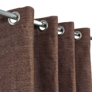 Premium Jute Curtain Dotted Brown