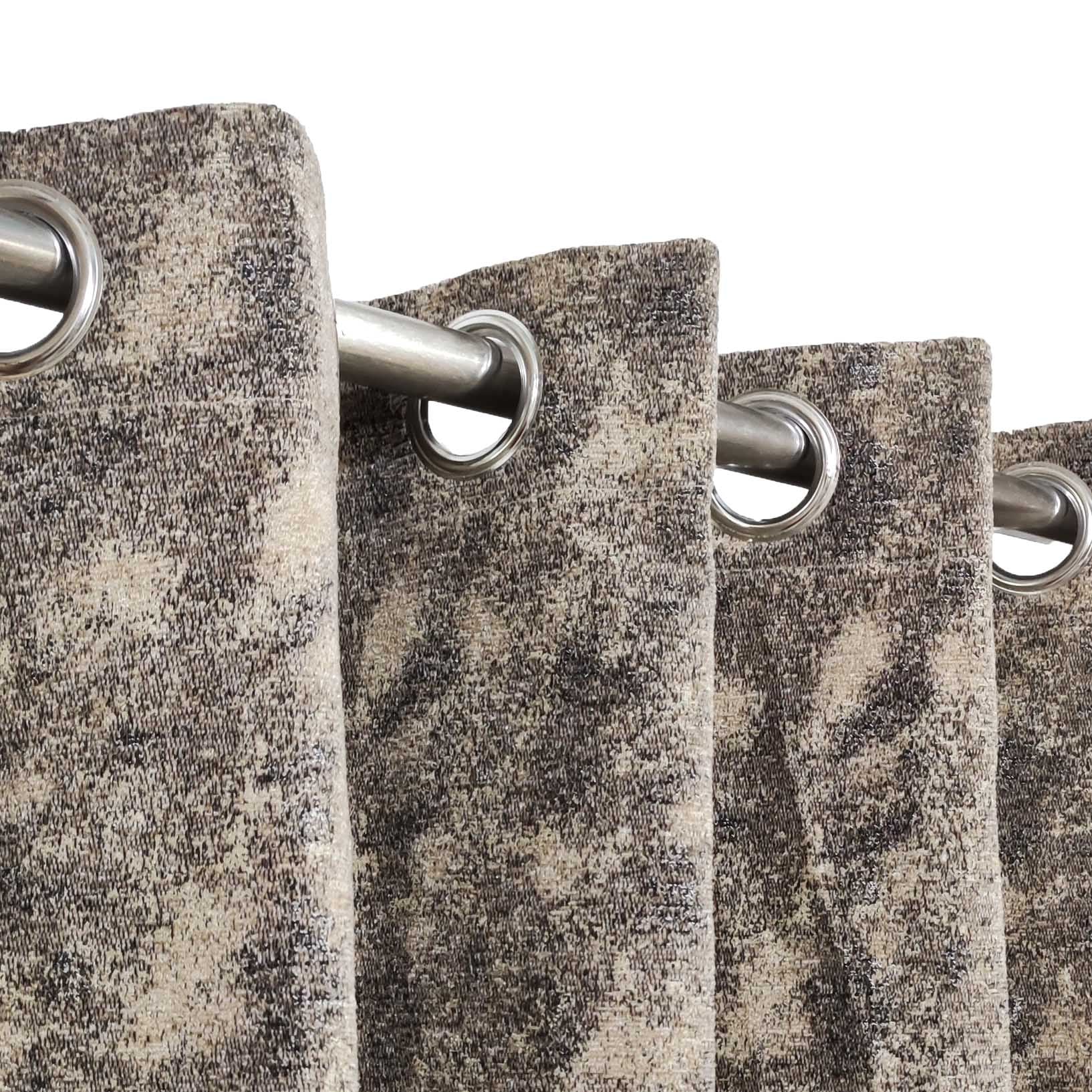 Thick Crushed Viscose Curtain Lite Brown