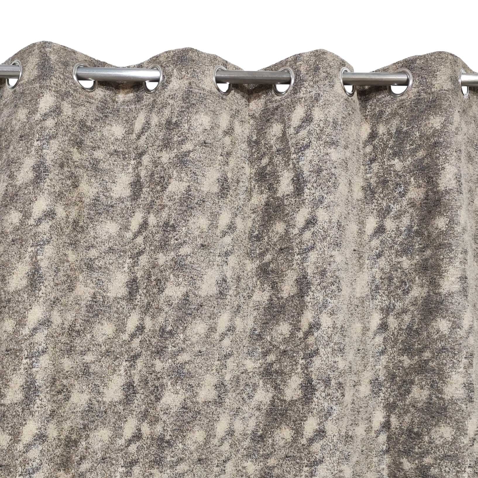 Thick Crushed Viscose Curtain Lite Brown