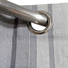 Grey Vertical Stripes - Duck Cotton Curtain (Extra Wide)