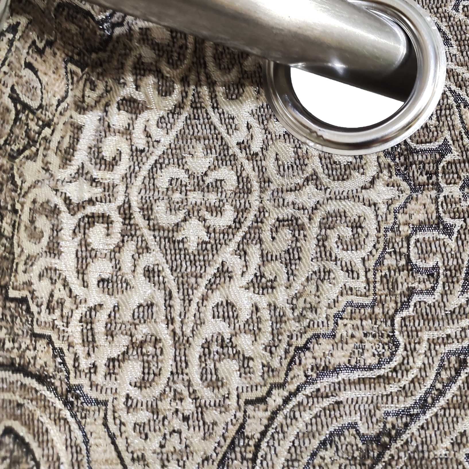 Thick Viscose Curtain Multi Motif Lite Brown