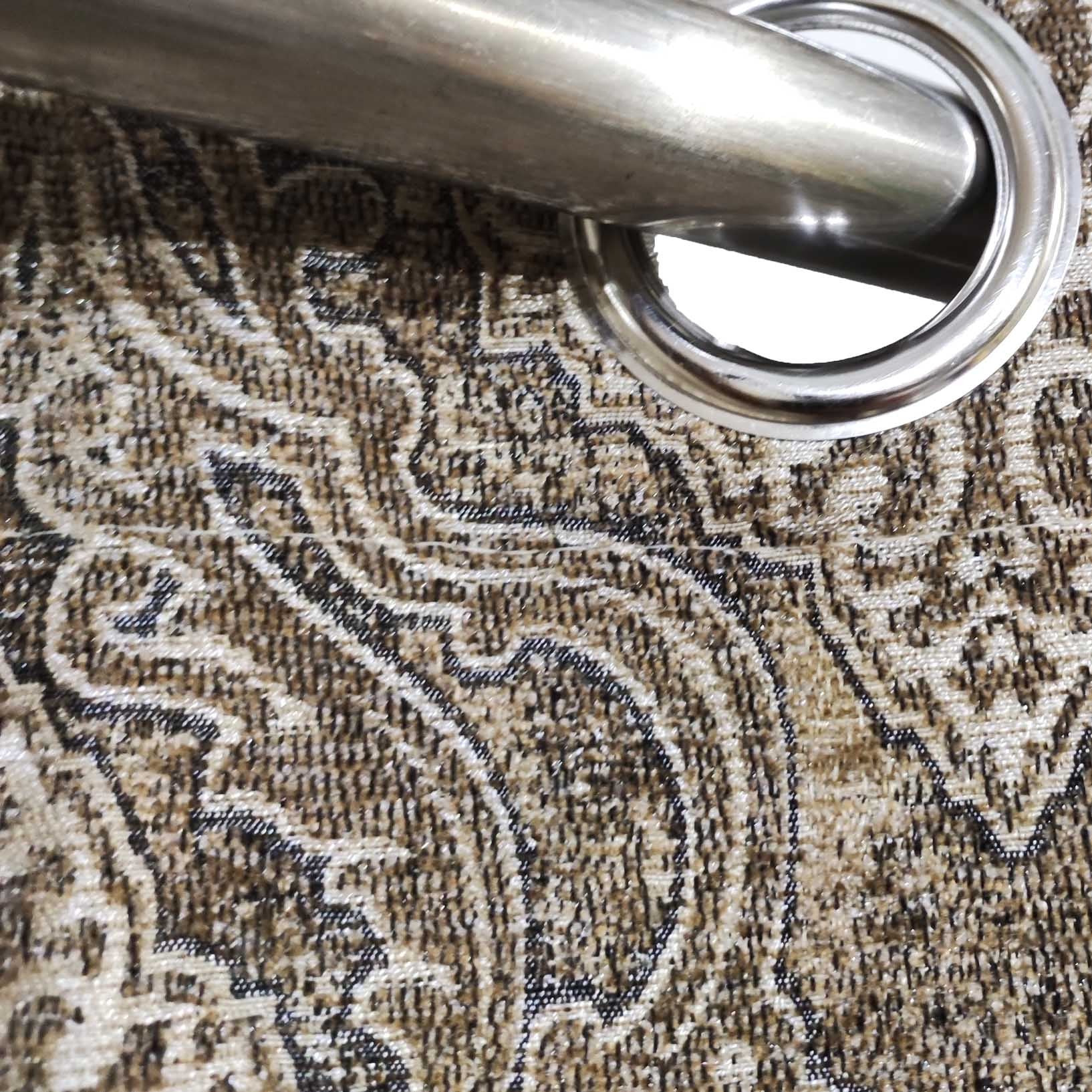 Thick Viscose Curtain Multi Motif Mid Brown