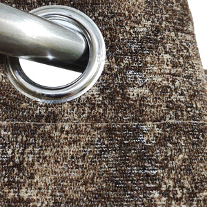 Thick Crushed Viscose Curtain Brown