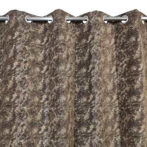 Thick Crushed Viscose Curtain Brown