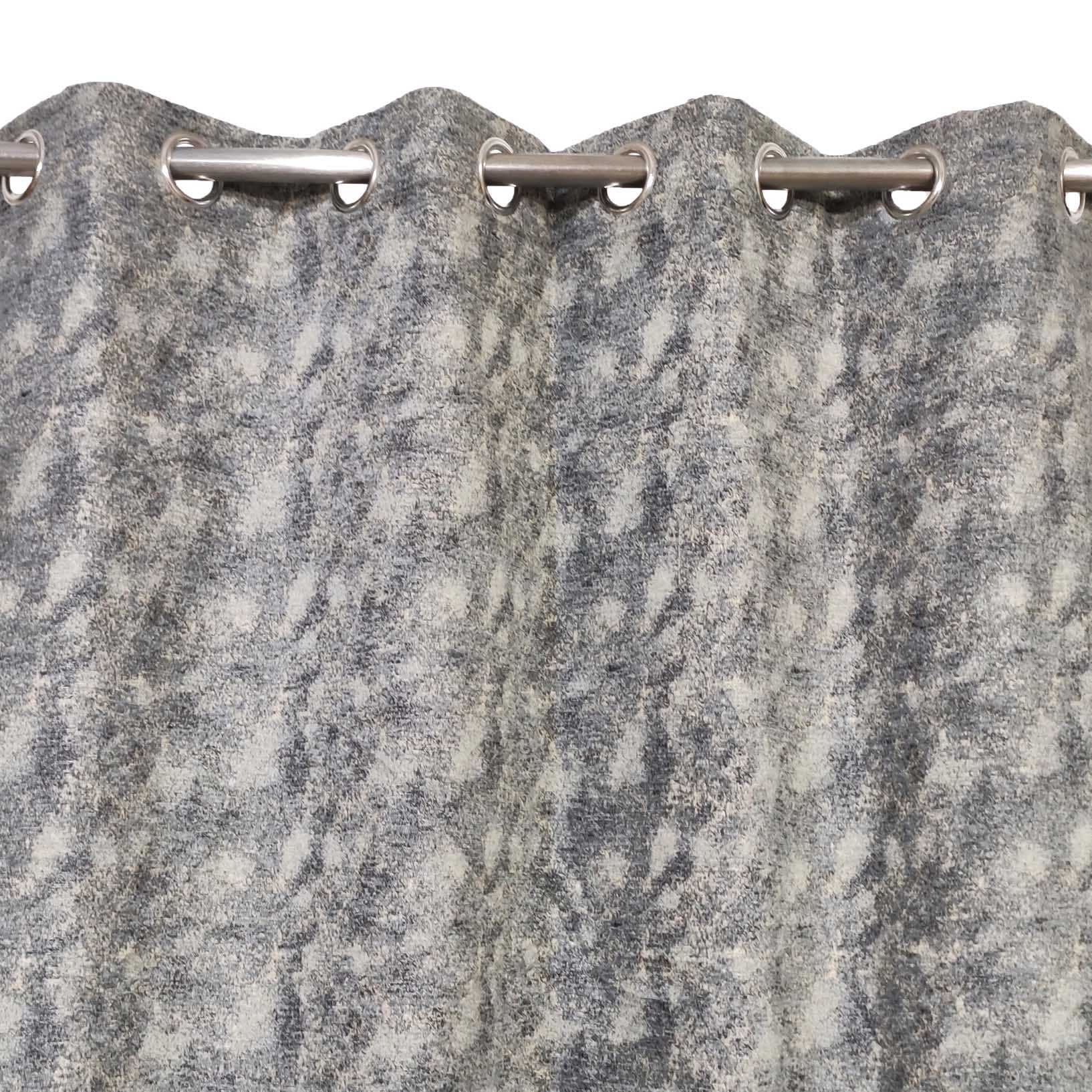 Thick Crushed Viscose Curtain Grey