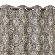 Thick Viscose Curtain Multi Motif Grey Brown