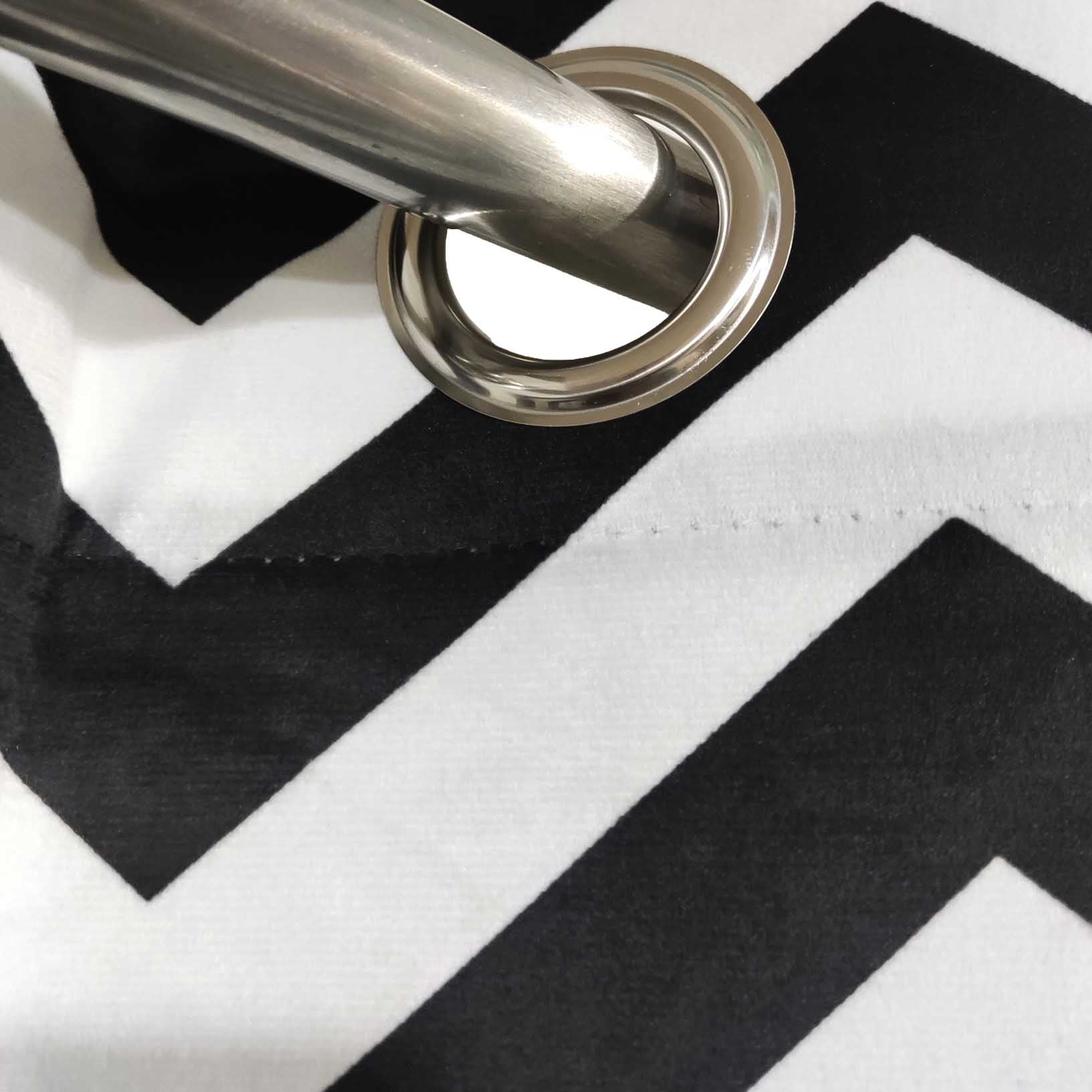 Pair of Digital Printed Curtains Zig Zag