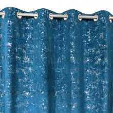 Premium Textured Velvet Curtain Teal Color