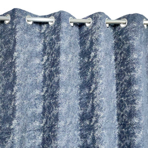 Thick Crushed Viscose Curtain Blue