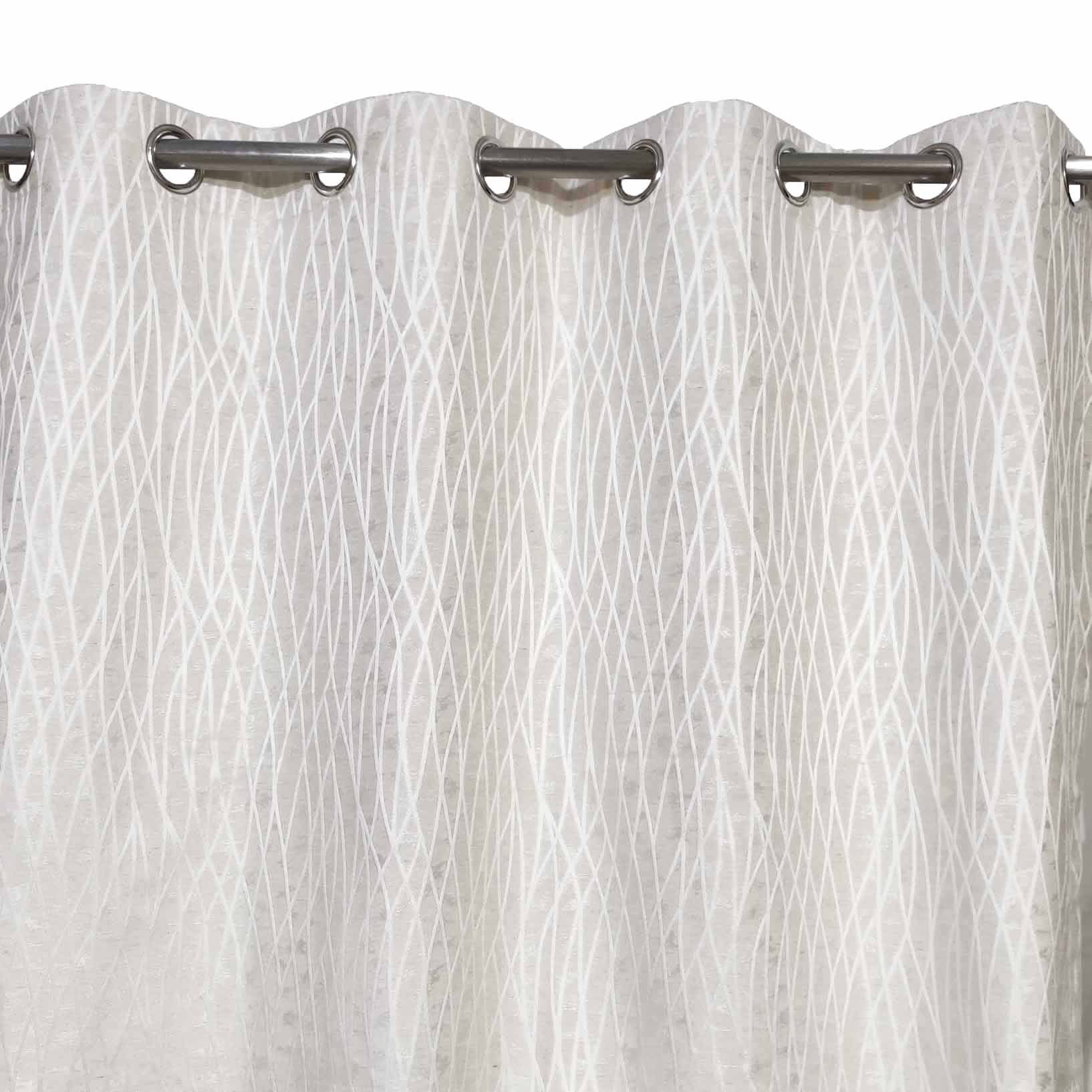 Self Print Thick Shanghai Curtain Off-white