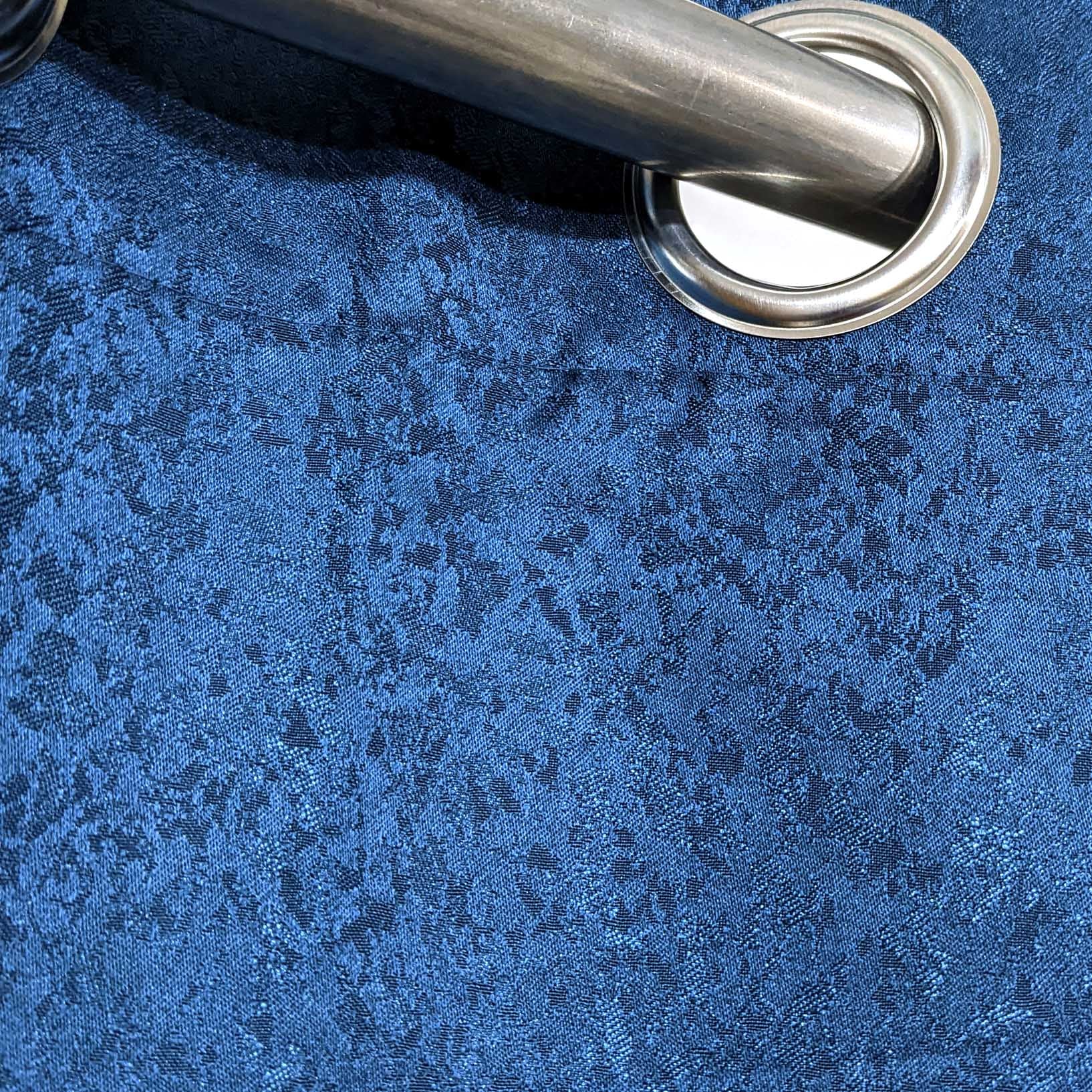 Self Print Thick Shanghai Curtain Blue Color