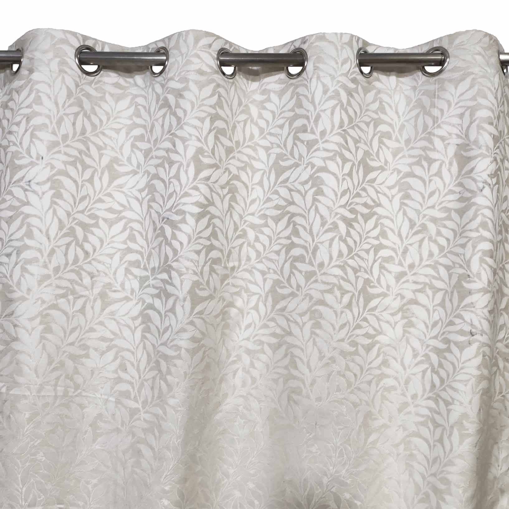 Self Print Thick Shanghai Curtain Off-white
