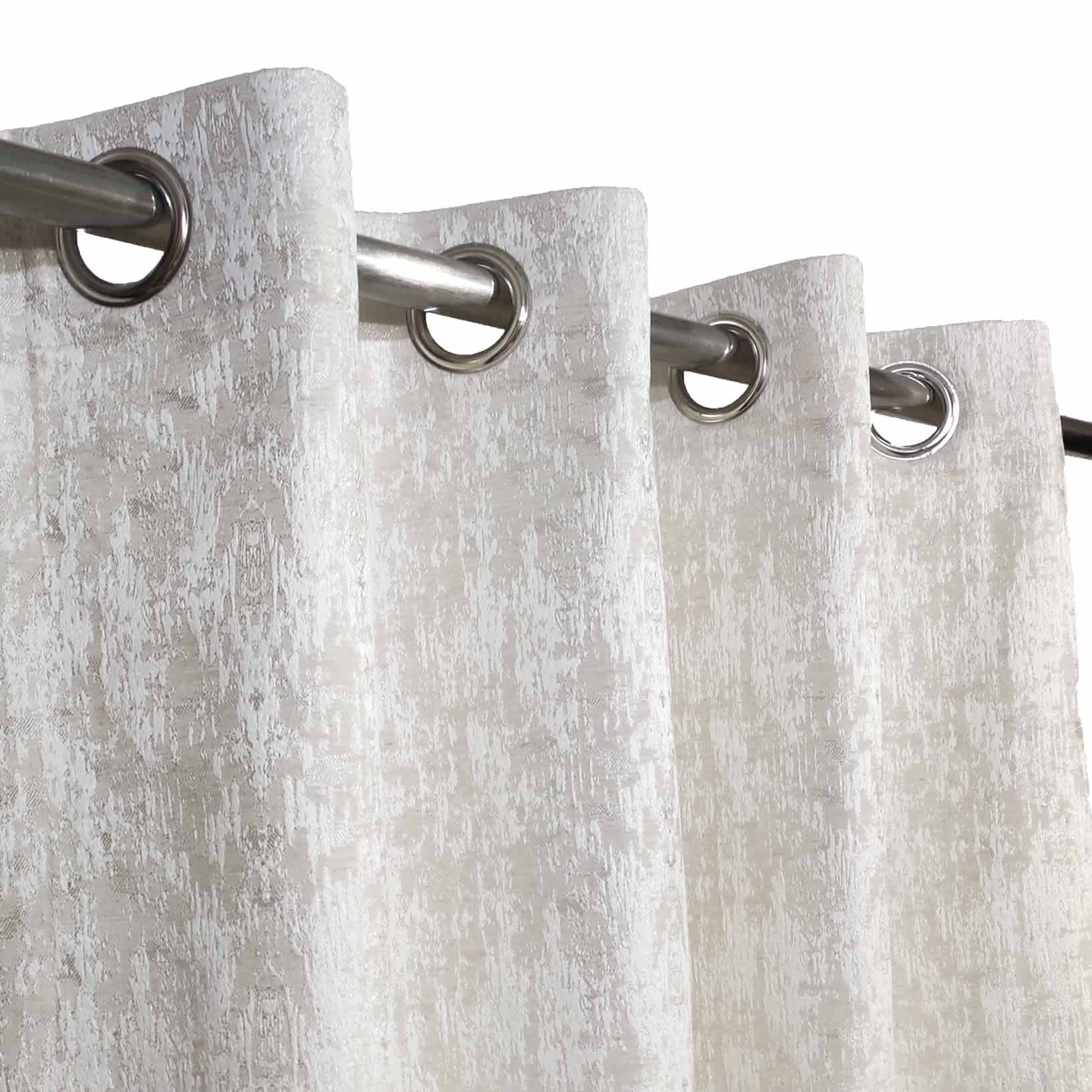 Self Print Thick Shanghai Curtain Off-white