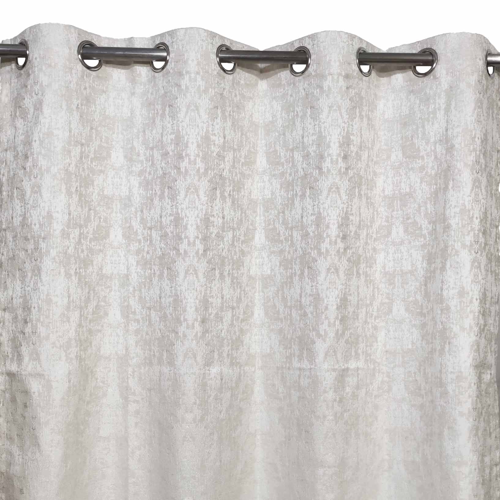 Self Print Thick Shanghai Curtain Off-white