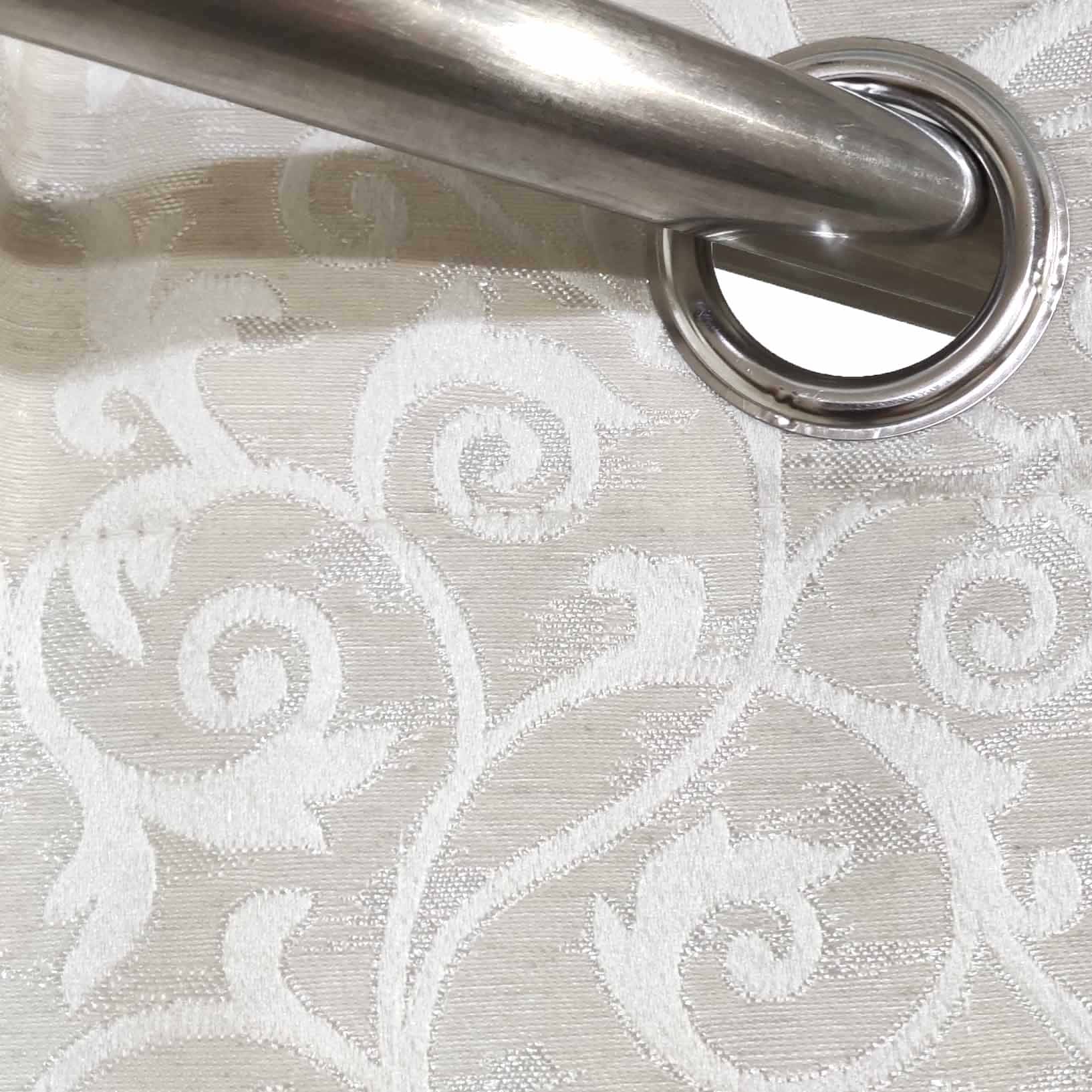 Self Print Thick Shanghai Curtain Off-white