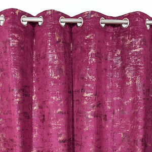 Premium Textured Velvet Curtain Maroon