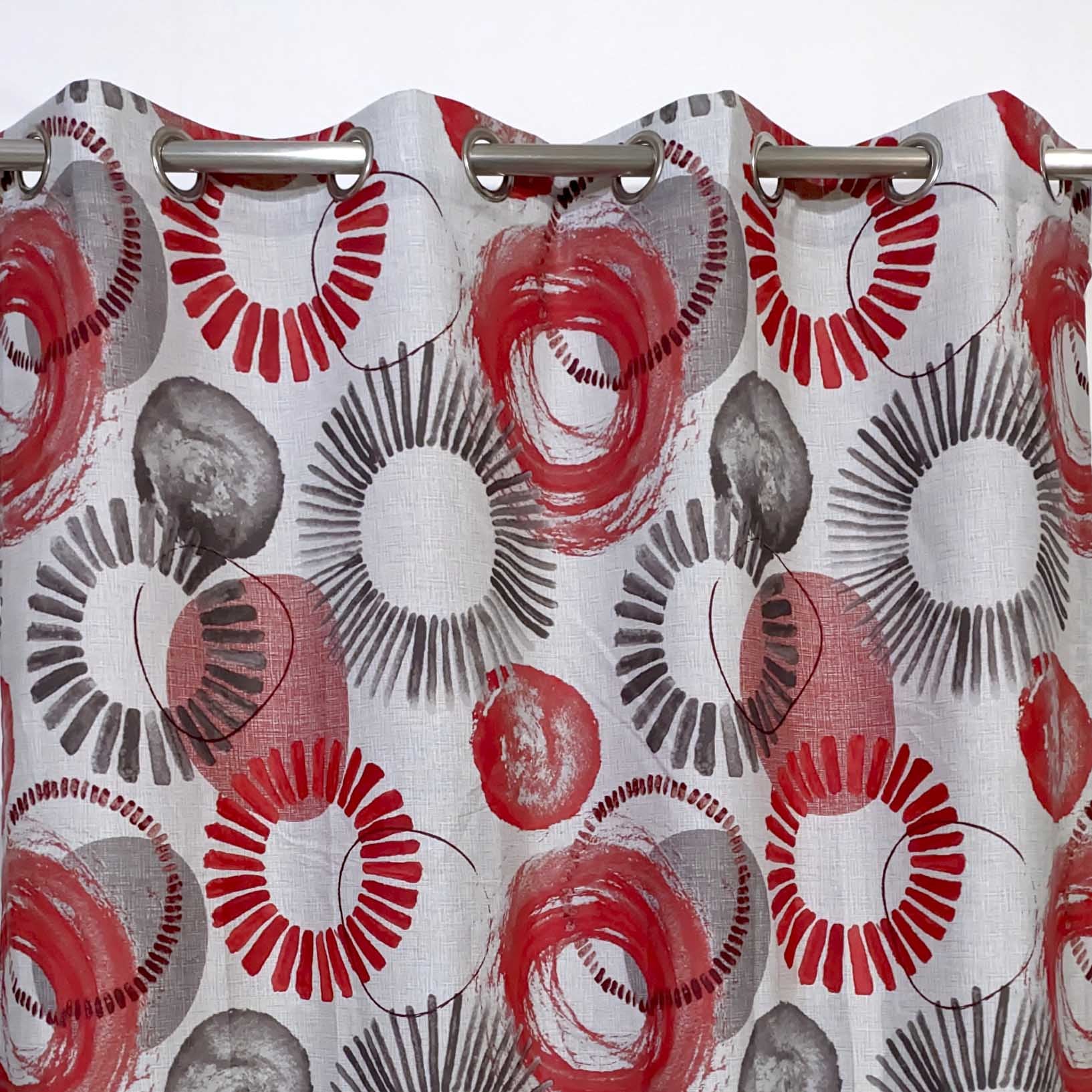 Red Magazine Duck Cotton Curtain